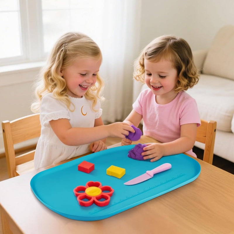 idooss Silicone Art Mats for Kids 24” x 16”, Silicone Craft Mats with Raised Edges, Paint Mats for DIY, Paint, Crafts, Clay, Jewelry-Making (Purple) - Image 5